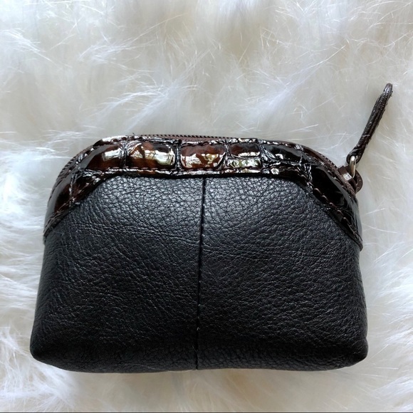 NEW Brighton Chocolate Brown Leather Change Purse - Picture 2 of 4